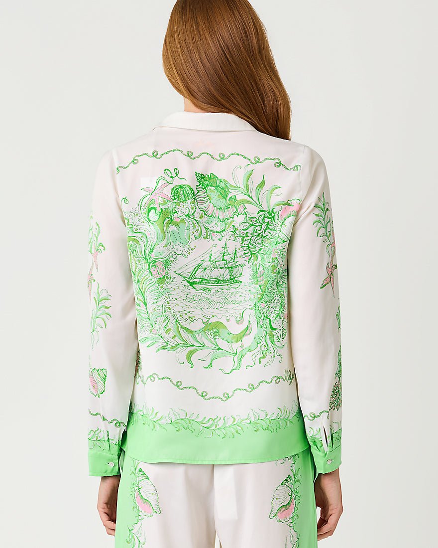 Lilly Pulitzer - Koko Button Down Top - Resort White Ship To Shore