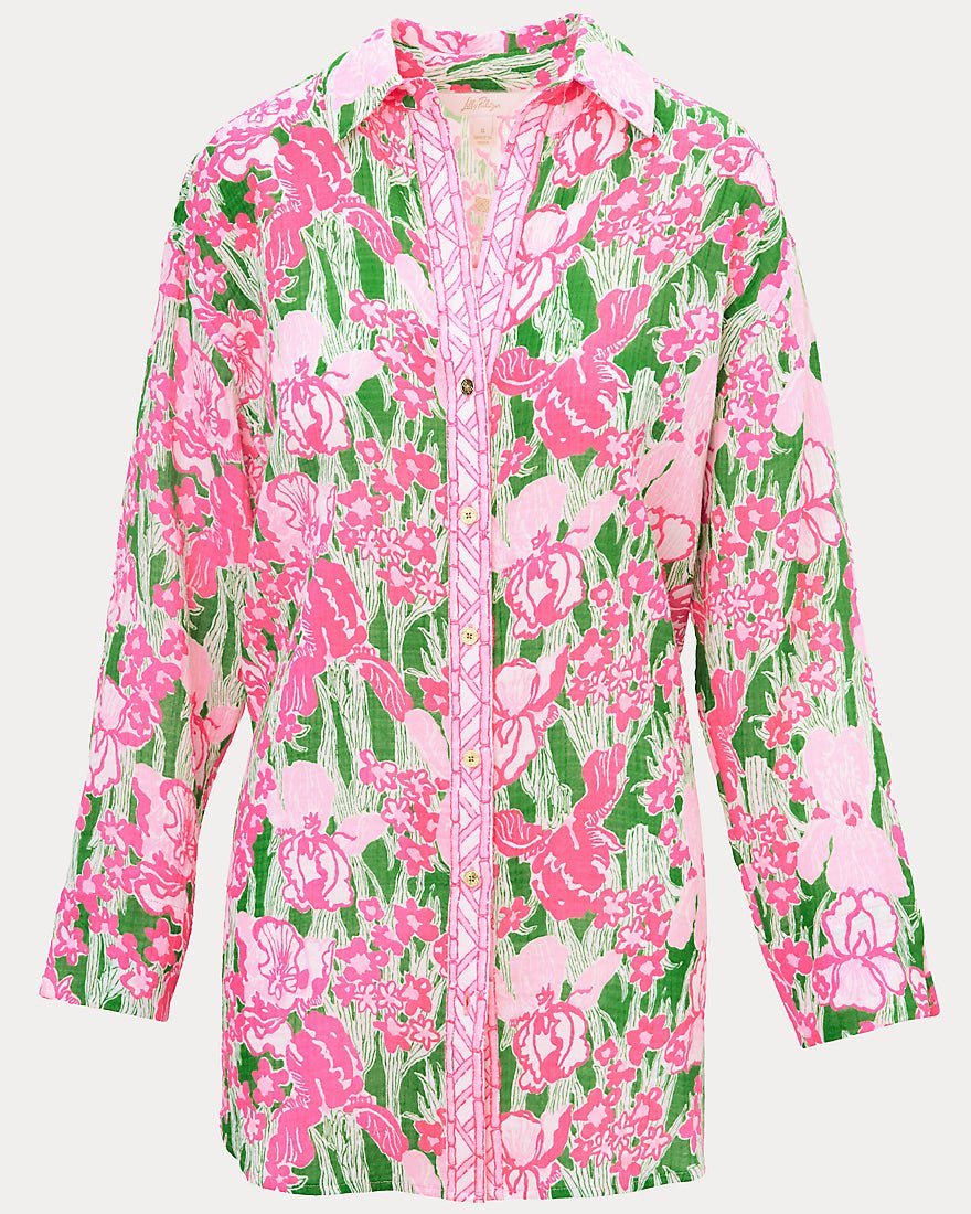 Lilly Pulitzer - Kwitney Long Sleeve Coverup - Putting Green Hannah