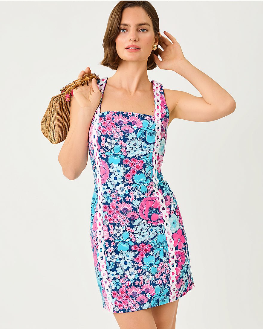 Lilly Pulitzer - Leandra Stretch Shift Dress - Starlight Navy In All Her Glory