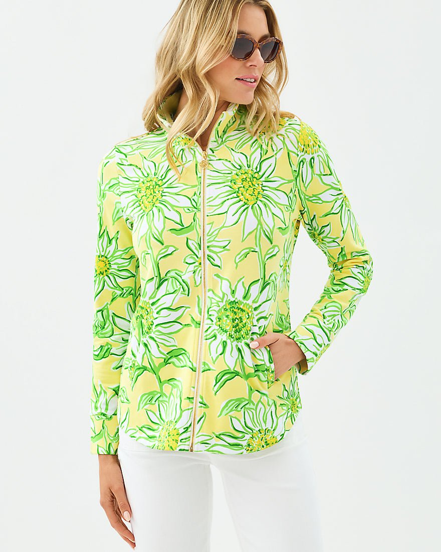 Lilly Pulitzer - Leona Upf 50 Plus Zip Up - Limoncello Sunbelievable