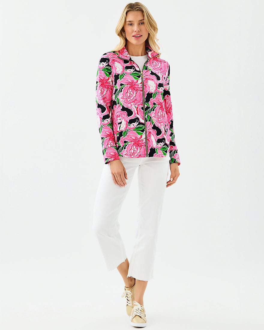 Lilly Pulitzer - Leona Upf 50 Plus Zip Up - Onyx Party All The Time