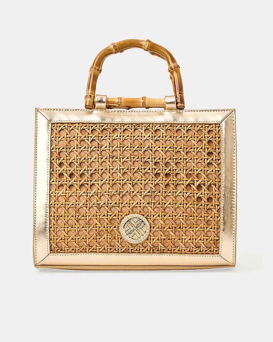 Lilly Pulitzer - Liza Cane Top Handle Bag - Natural
