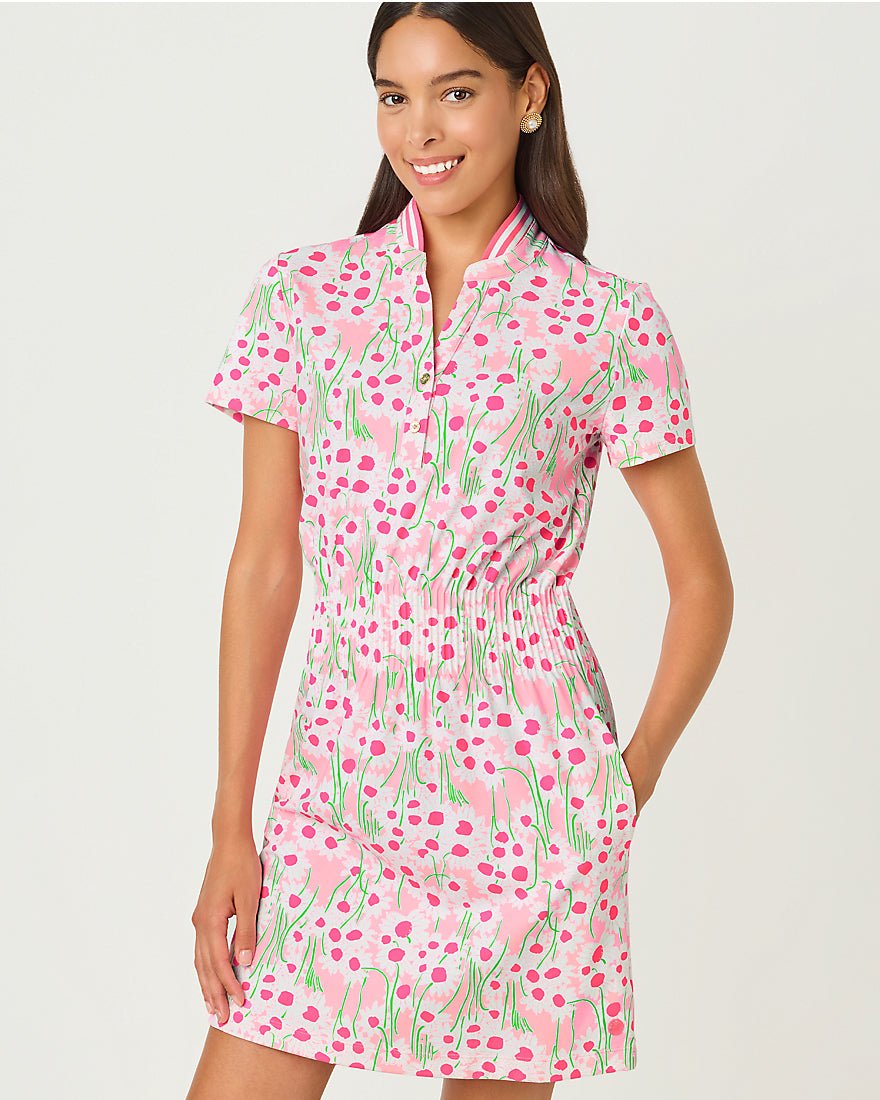Lilly Pulitzer - Love Active Dress Upf 50 Plus - Conch Shell Pink Lil Sunny Daisies
