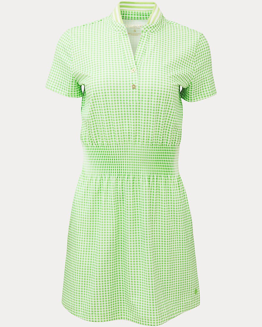 Lilly Pulitzer - Love Active Dress Upf 50 Plus - Pistachio Macaron Lil Check It Gingham