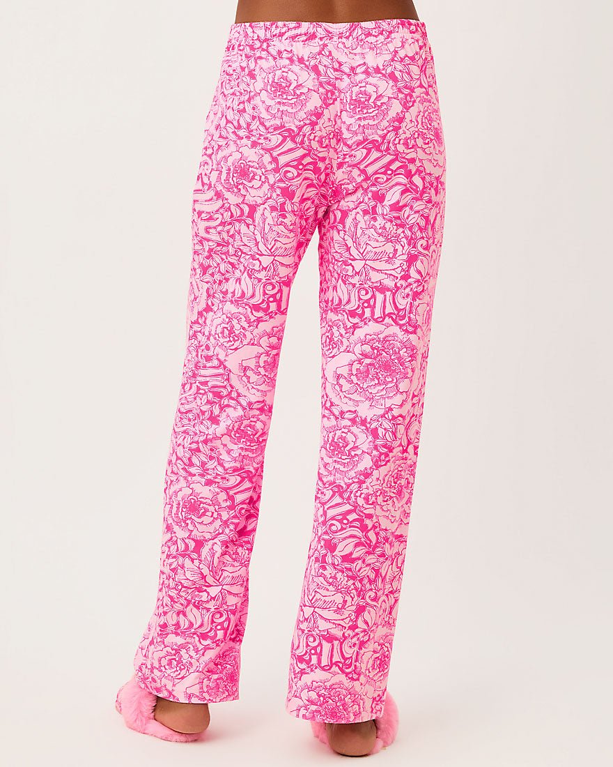 Lilly Pulitzer - Lysandra Pj Pant - Pink Aster A Rose By Any Other Name