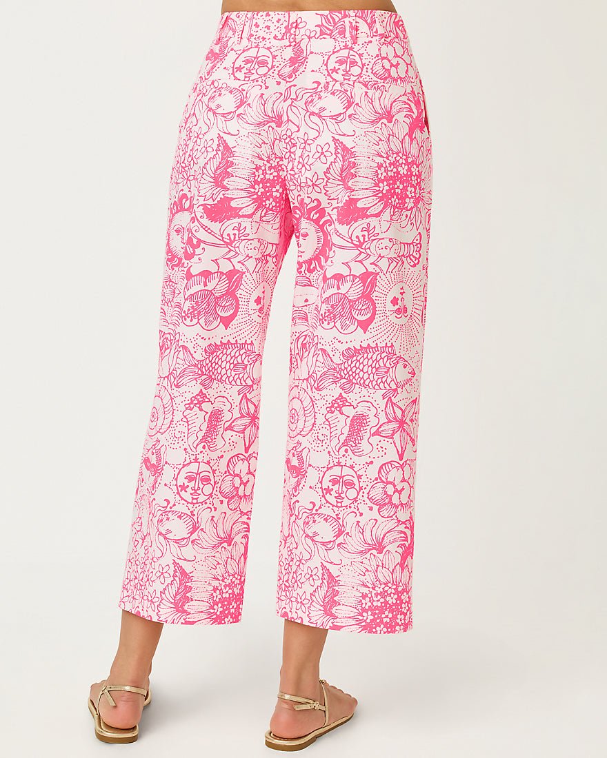 Lilly Pulitzer - Mandalay Crop Pant - Cherry Blossom Pink Fleur De Lilly