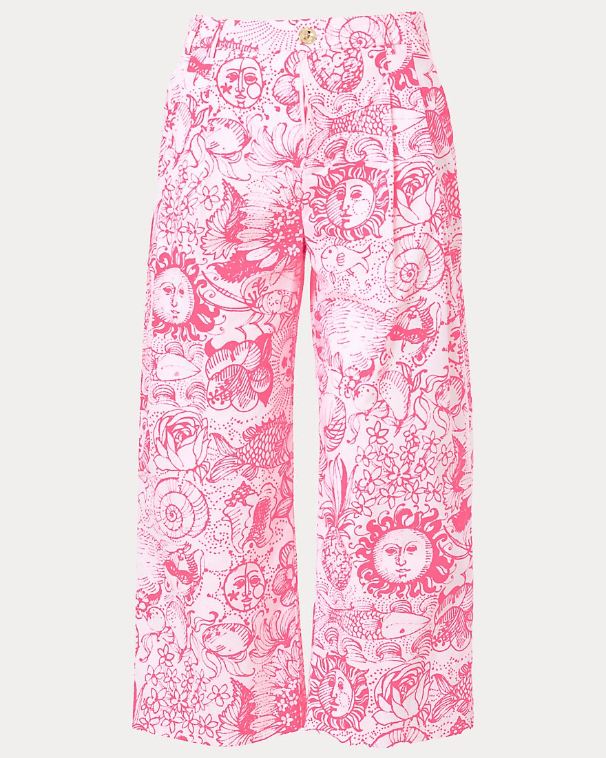 Lilly Pulitzer - Mandalay Crop Pant - Cherry Blossom Pink Fleur De Lilly