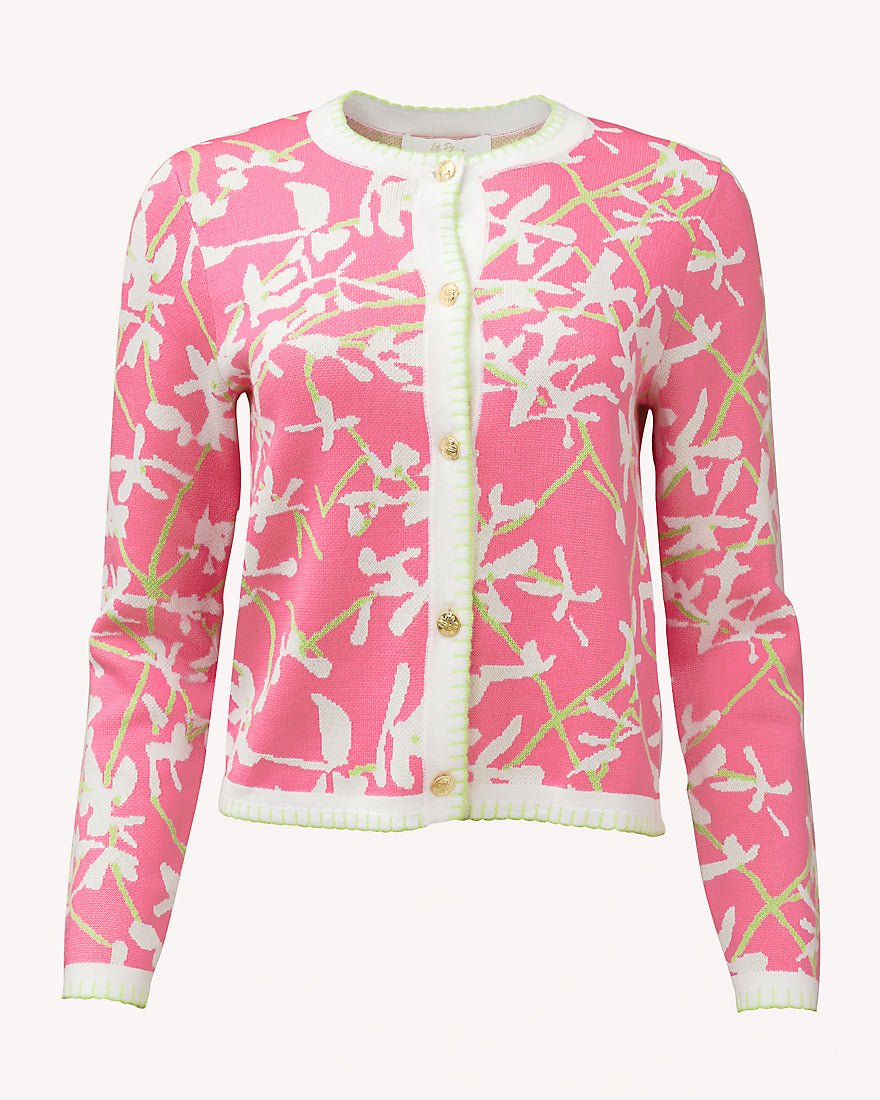 Lilly Pulitzer - Manzie Cardigan - Confetti Pink Liza Jacquard