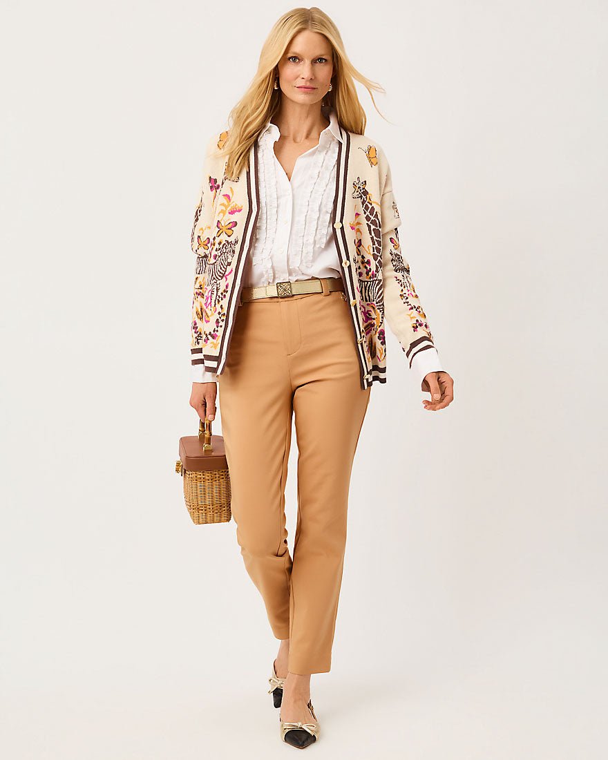 Lilly Pulitzer - Maralisa Cardigan - Rutabaga Sketching On Safari Jacquard
