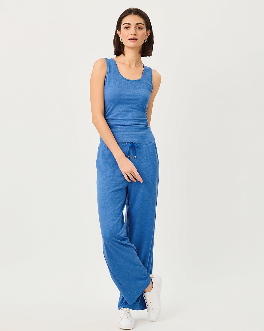 Lilly Pulitzer - Marsaille Scoop Neck Tank - Heathered Merriweather Blue