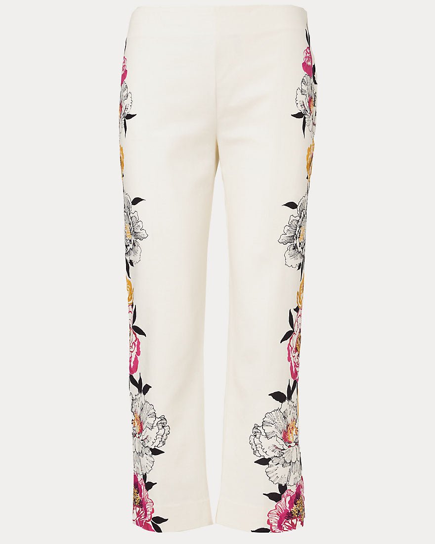 Lilly Pulitzer - Marta Stretch Pant - Coconut Peony Perfection