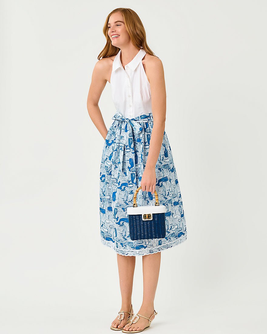 Lilly Pulitzer - Mauritzia Midi Shirtdress - Nassau Blue Thar She Blows