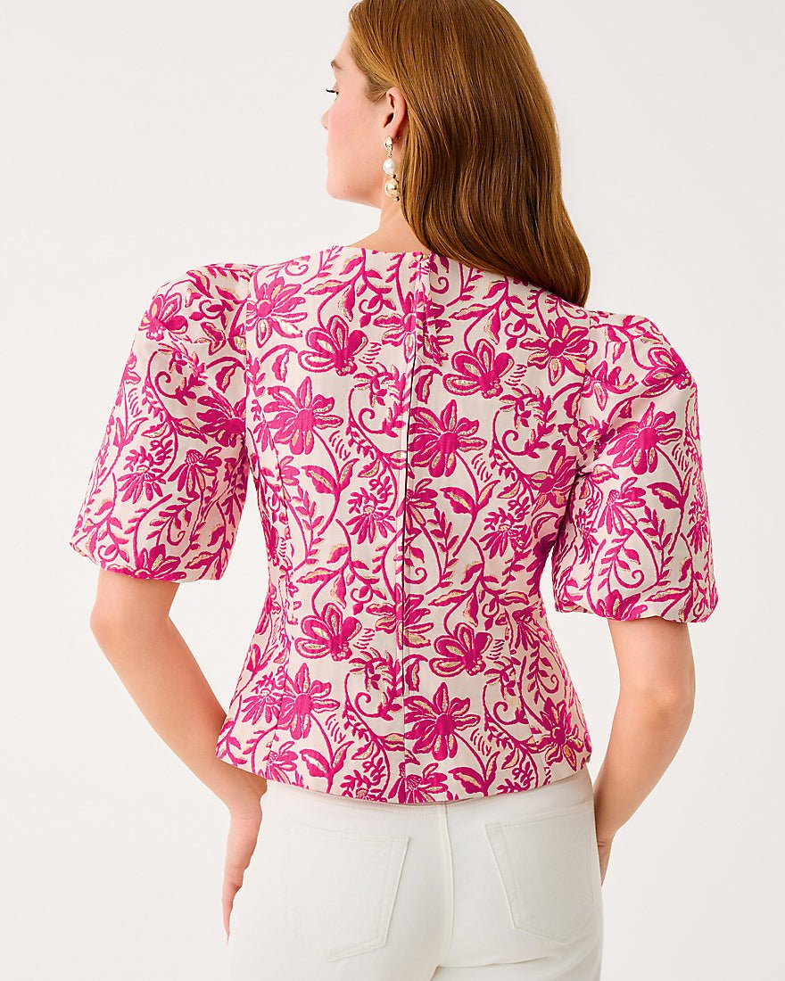 Lilly Pulitzer - Medora Jacquard Top - Sun Shell Pink Sunseeker Jacquard