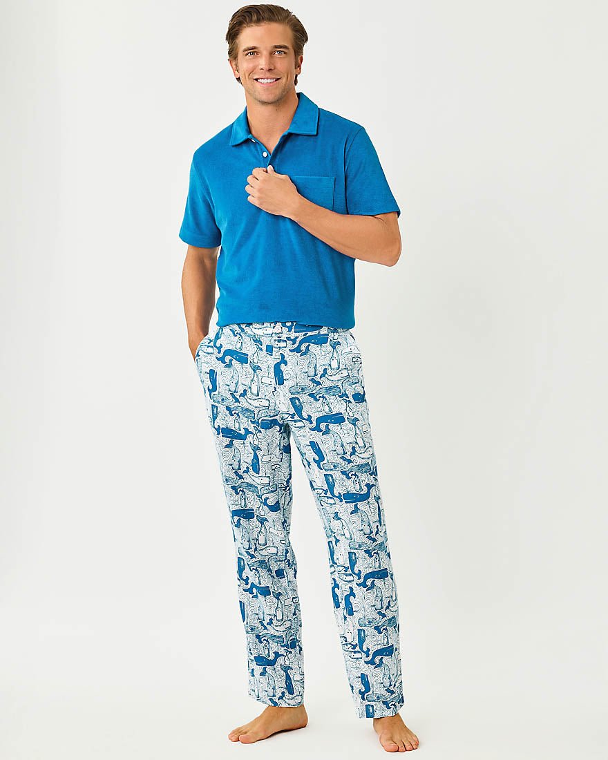 Lilly Pulitzer - Mens Stuff Harbor Polo - Nassau Blue