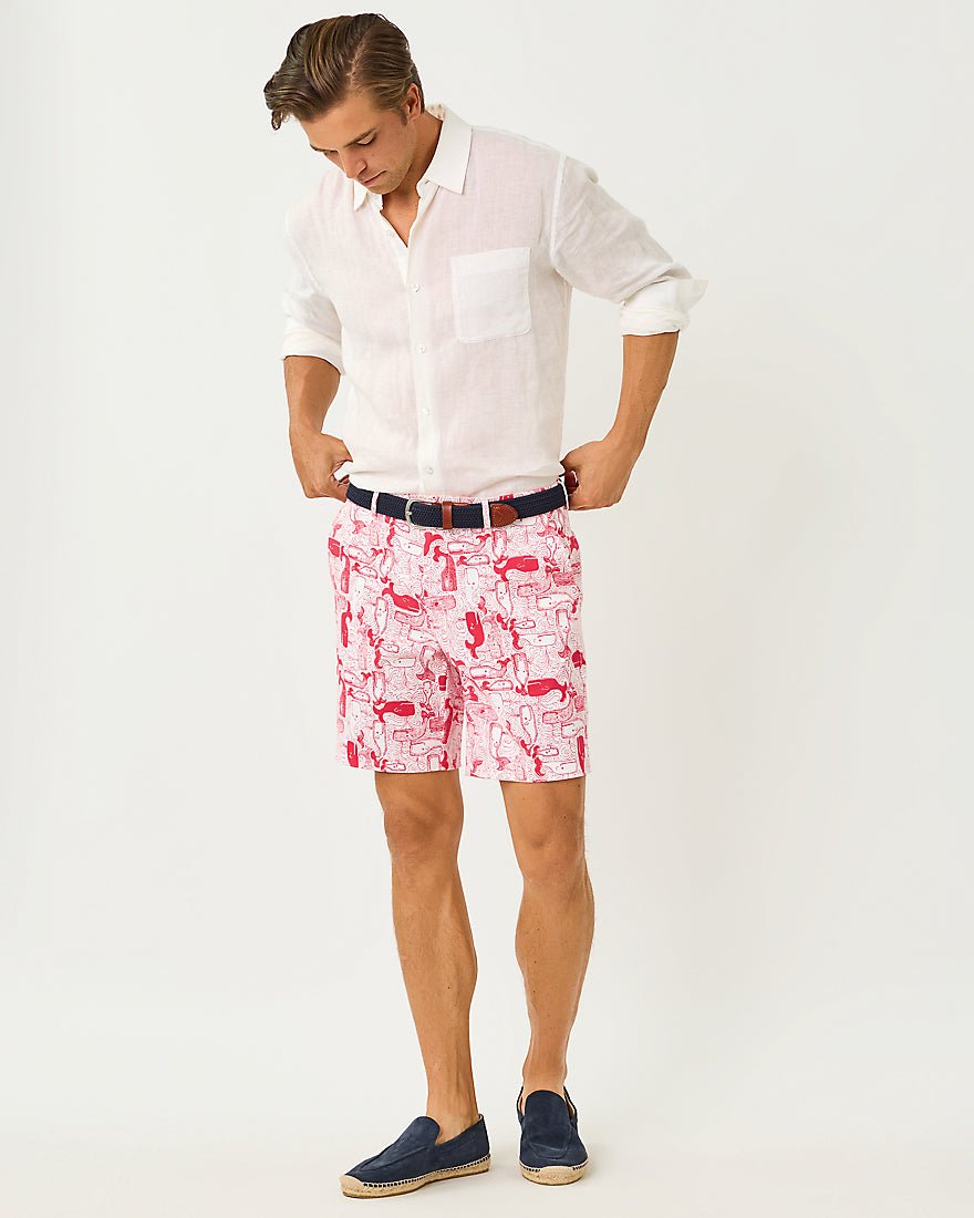 Lilly Pulitzer - Mens Stuff Volk Stretch Short - Paradise Punch Thar She Blows