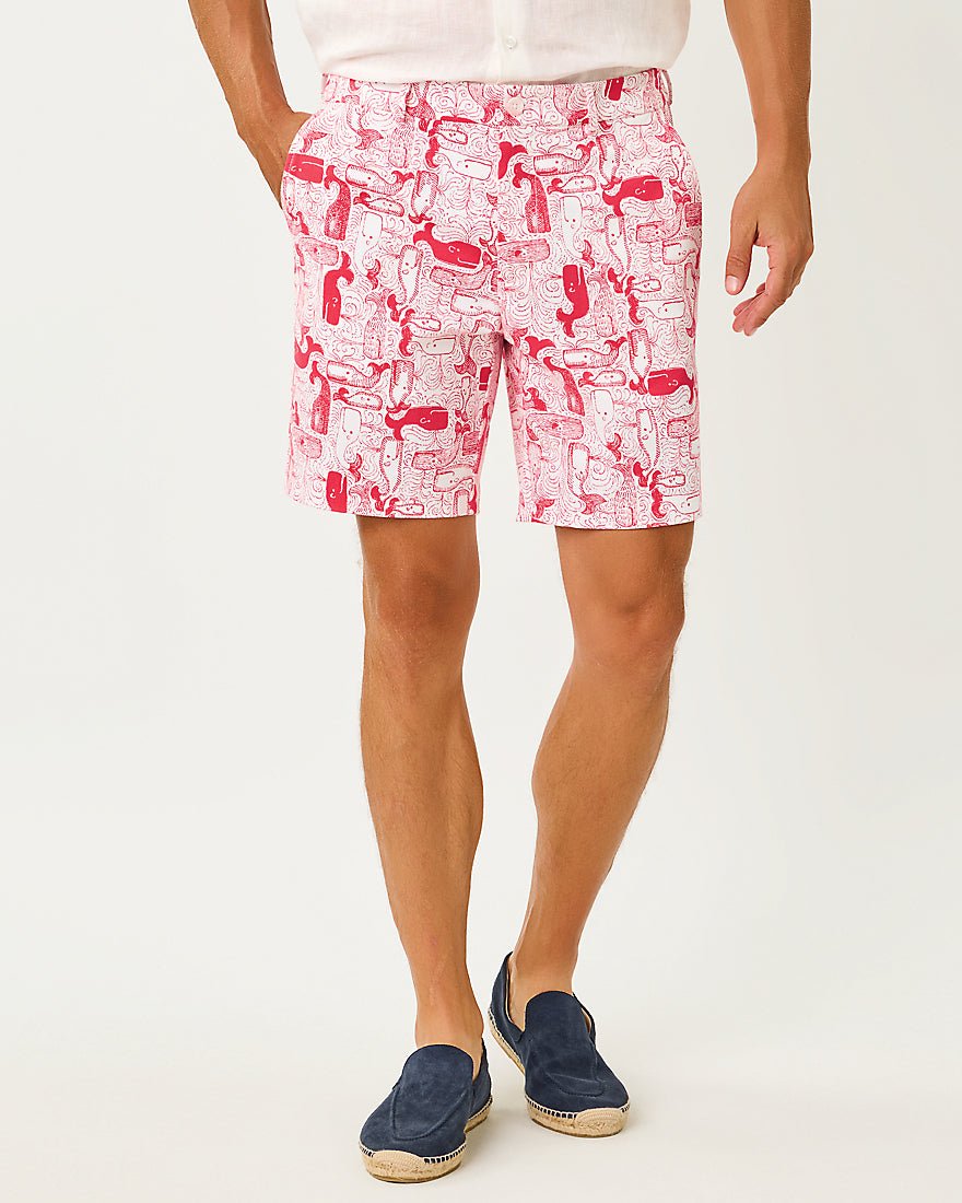 Lilly Pulitzer - Mens Stuff Volk Stretch Short - Paradise Punch Thar She Blows