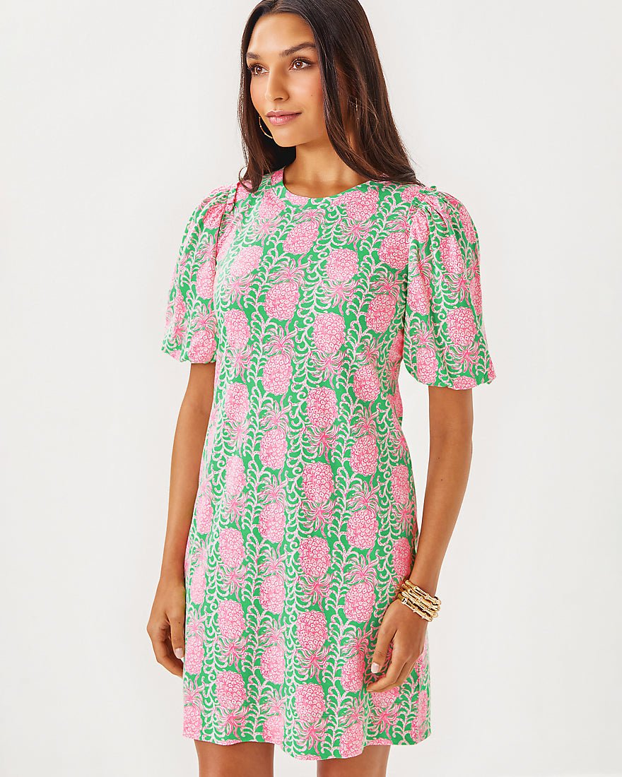 slim fit dress slacks Lilly Pulitzer Mercer Dress Women's Dress Fauna Green Party Like A : XXS