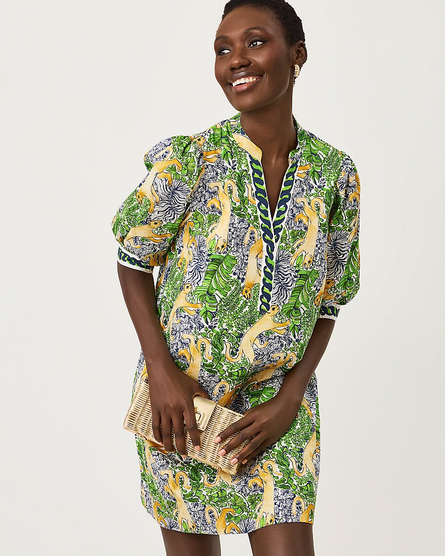 Lilly Pulitzer - Mialeigh Elbow Sleeve Dress - Multi Lil Palm Prowl