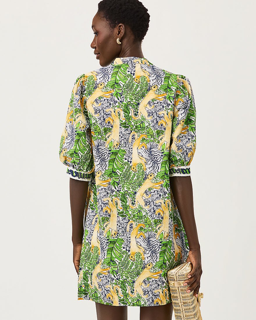 Lilly Pulitzer - Mialeigh Elbow Sleeve Dress - Multi Lil Palm Prowl
