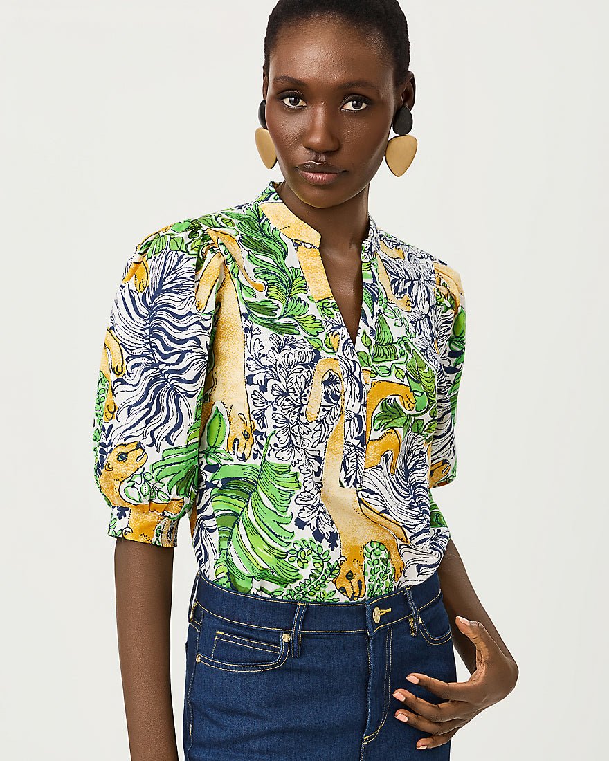 Lilly Pulitzer - Mialeigh Top - Multi Palm Prowl