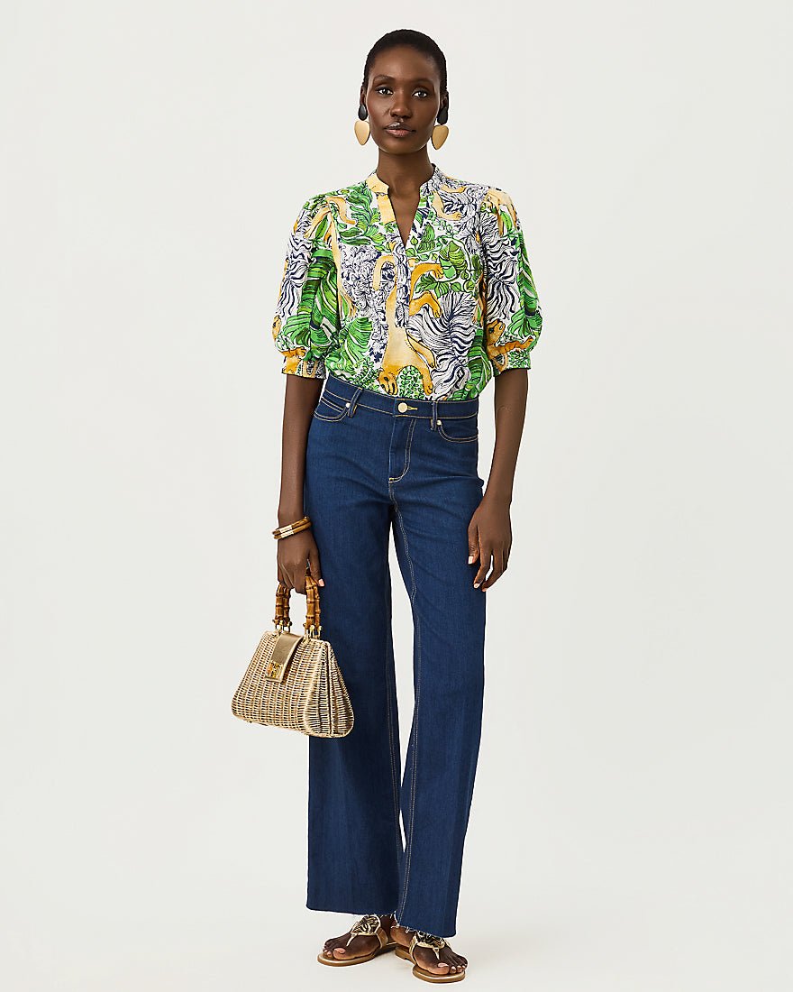 Lilly Pulitzer - Mialeigh Top - Multi Palm Prowl