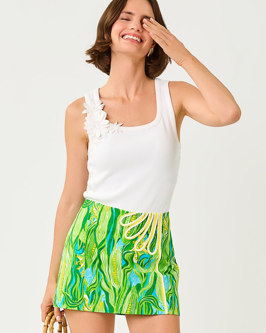 Lilly Pulitzer - Michelina Mini Skort - Turquoise Tide Sweet Corn