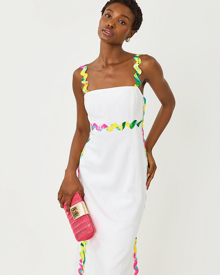 Lilly Pulitzer - Mikayla Linen Midi Dress - Resort White