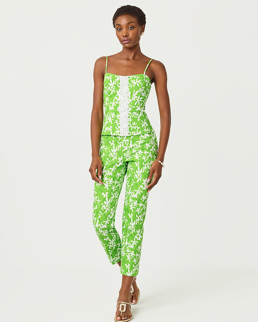 Lilly Pulitzer - Nancee Crop Pant - Crocodile Green Liza