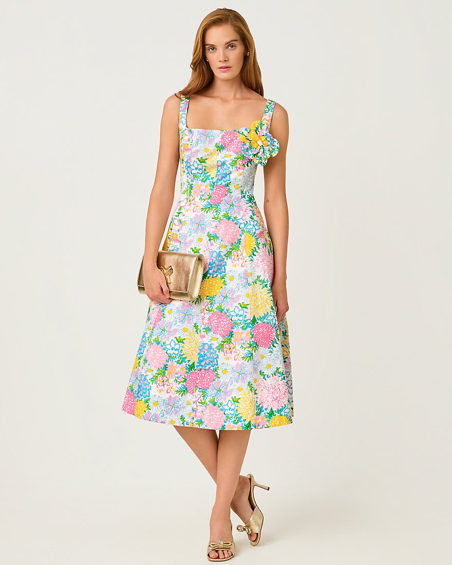 Lilly Pulitzer - Nelly Stretch Midi Dress - Multi Lilly Garden