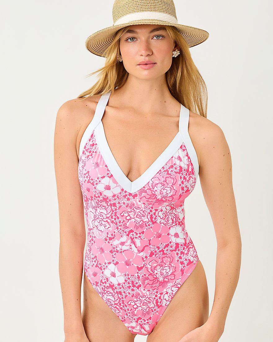 Lilly Pulitzer - Nioma One Piece Swimsuit - Conch Shell Pink Burst Of Joy
