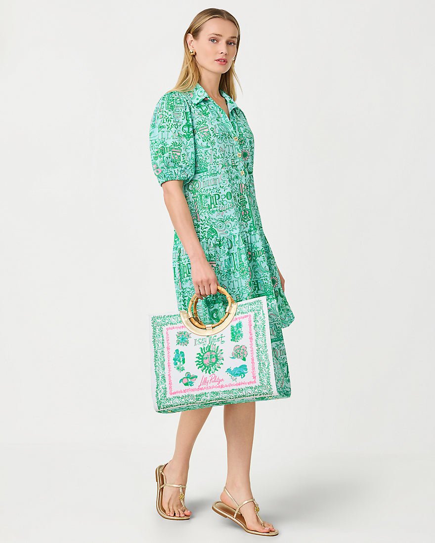 Lilly Pulitzer - Oasis Canvas Tote - Resort White Key West Destination