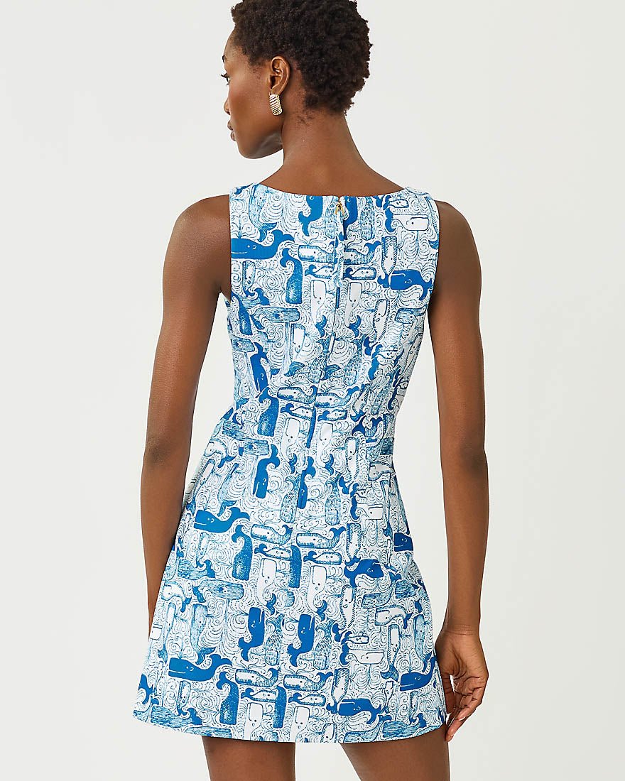 Lilly Pulitzer - Oriana Shift Romper - Nassau Blue Thar She Blows