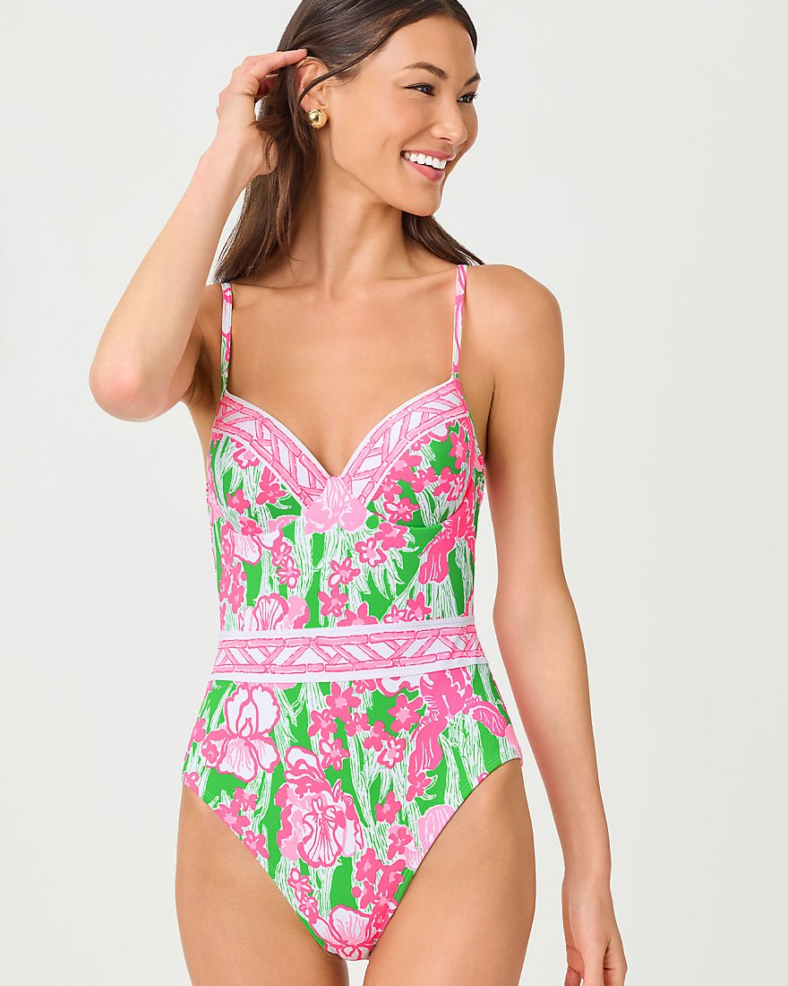 Lilly Pulitzer - Palma One Piece Swimsuit - Putting Green Hannah