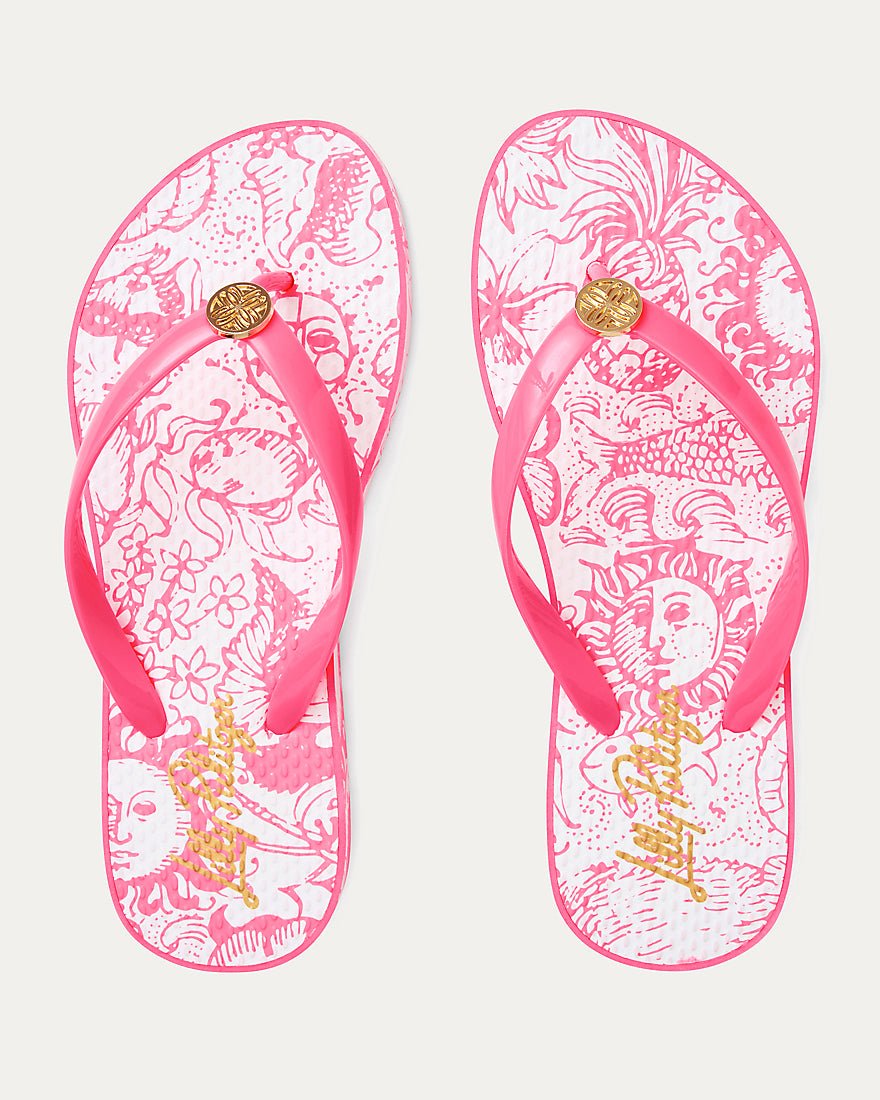 Lilly Pulitzer - Pool Flip Flop - Cherry Blossom Pink Fleur De Lilly