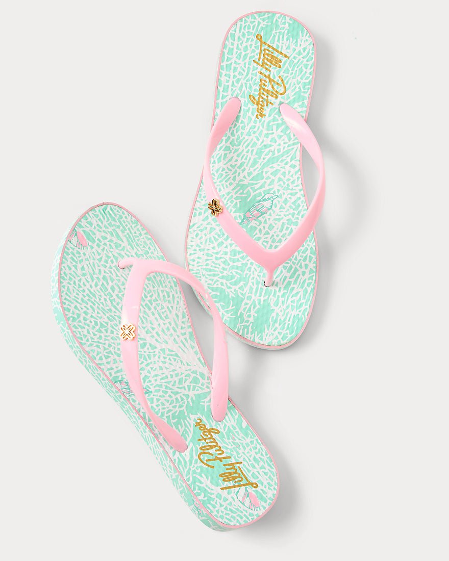 Lilly Pulitzer - Pool Flip Flop - Mint Condition Fantastical