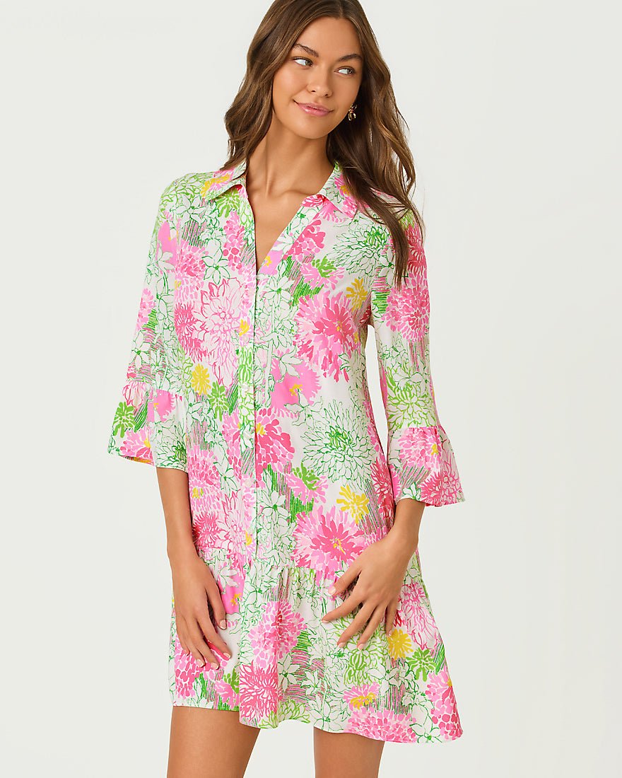 Lilly Pulitzer - Rayanna Tunic Dress - Resort White Mum Patch