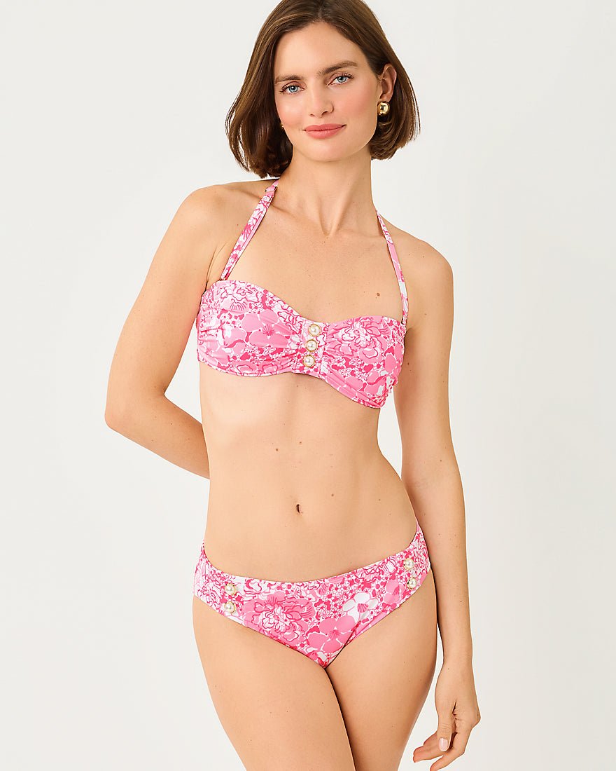 Lilly Pulitzer - Rior Hipster Bikini Bottom - Conch Shell Pink Burst Of Joy