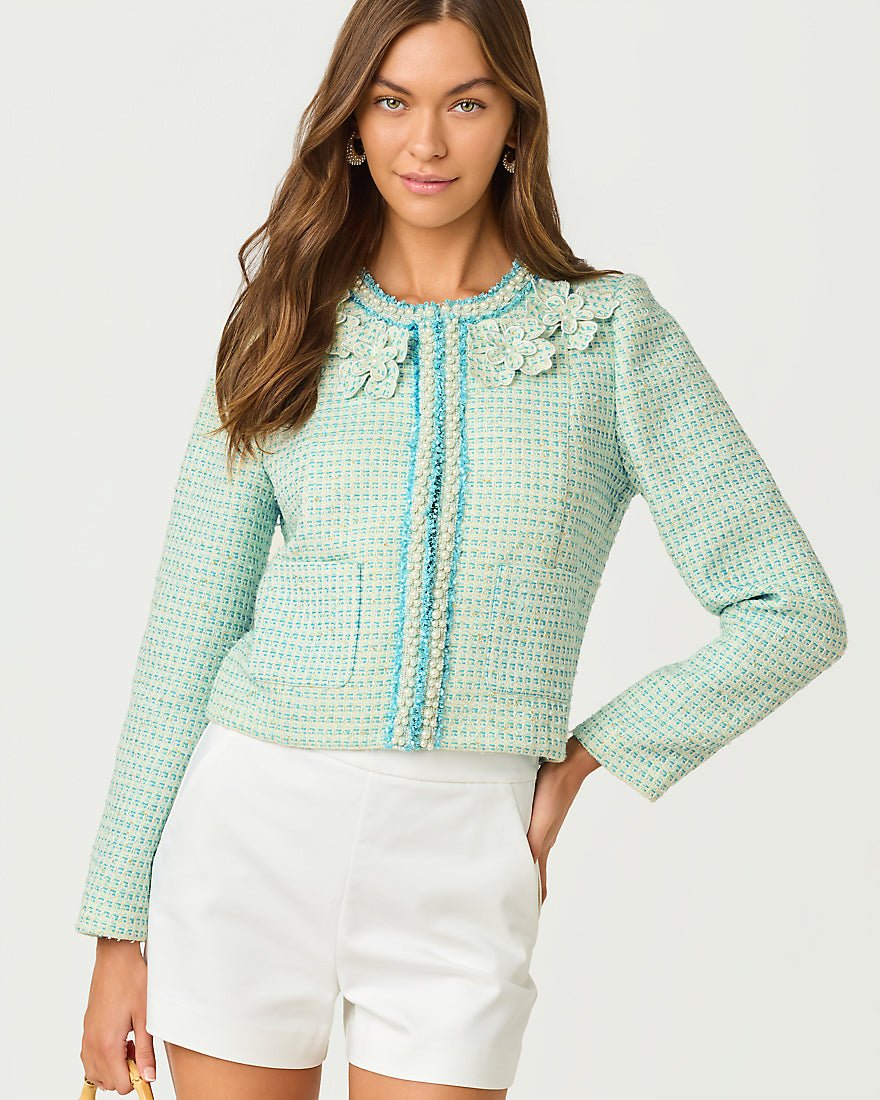 Lilly Pulitzer - Rohana Boucle Jacket - Capri Blue Fantasy Boucle