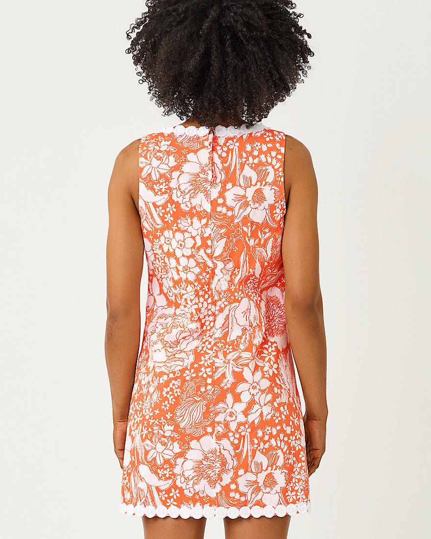 Lilly Pulitzer - Romey Shift Romper - Sunset Orange Budding Romance