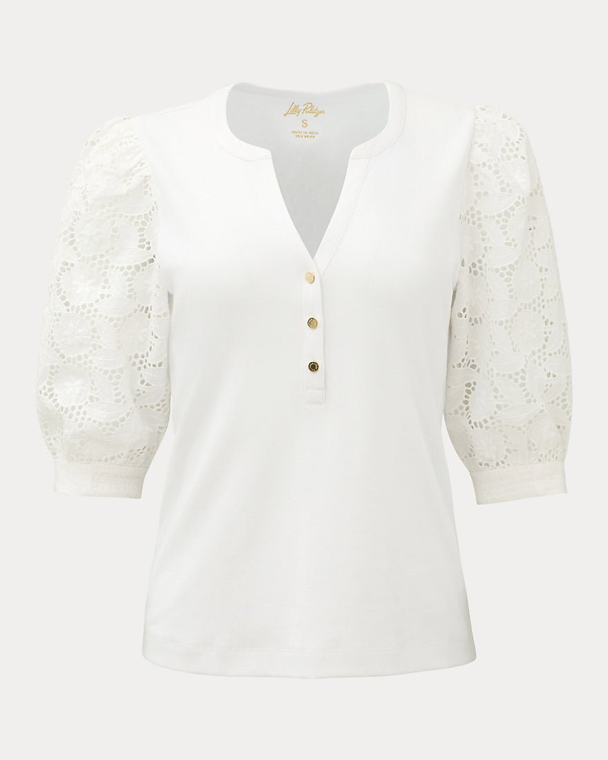 Lilly Pulitzer - Ronson Eyelet Knit Top - Resort White