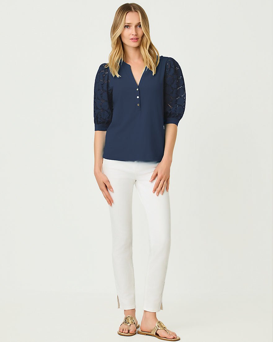 Lilly Pulitzer - Ronson Eyelet Knit Top - Resort White