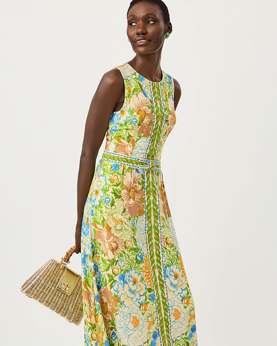 Lilly Pulitzer - Rosaley Maxi Dress Upf 50 - Rutabaga Sympeony