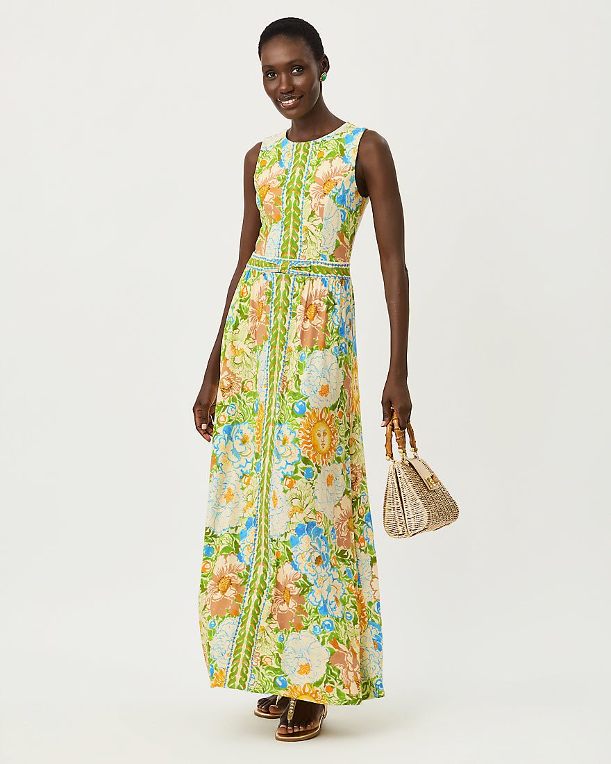 Lilly Pulitzer - Rosaley Maxi Dress Upf 50 - Rutabaga Sympeony