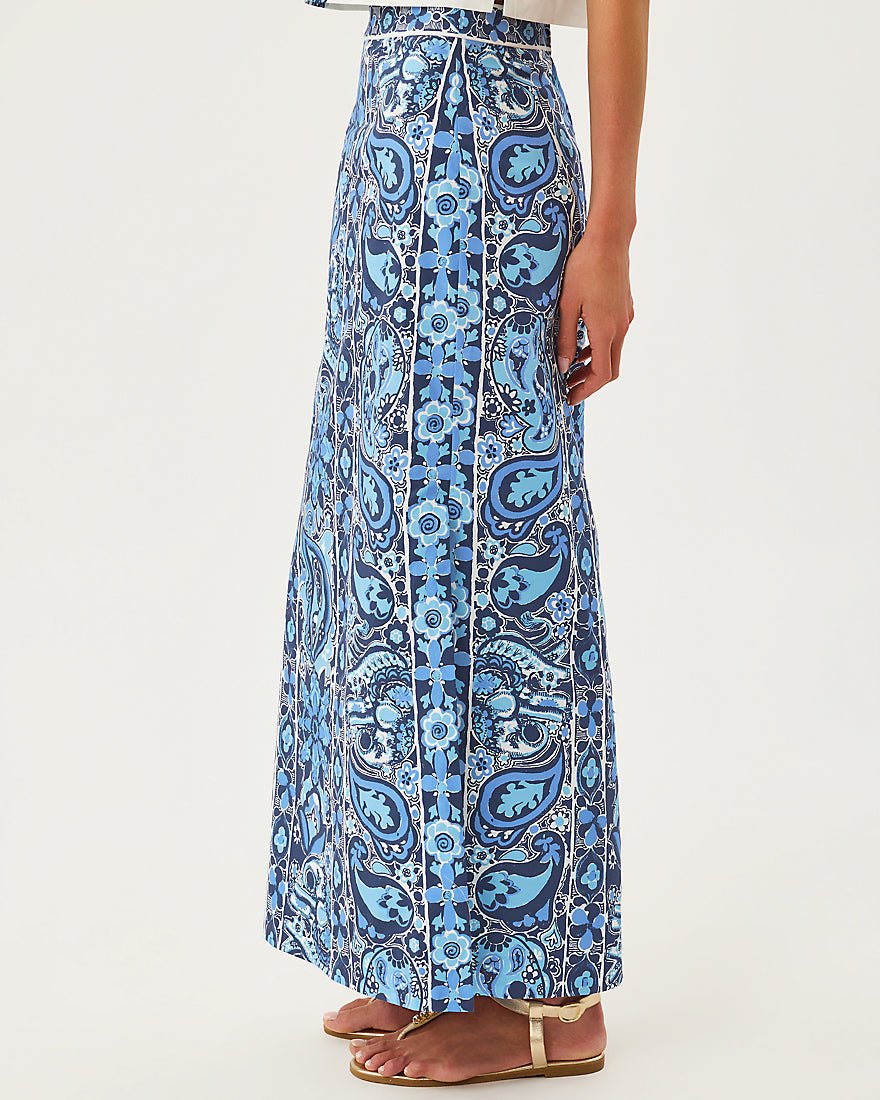 Lilly Pulitzer - Sanders Maxi Skirt - Low Tide Navy The Casbah