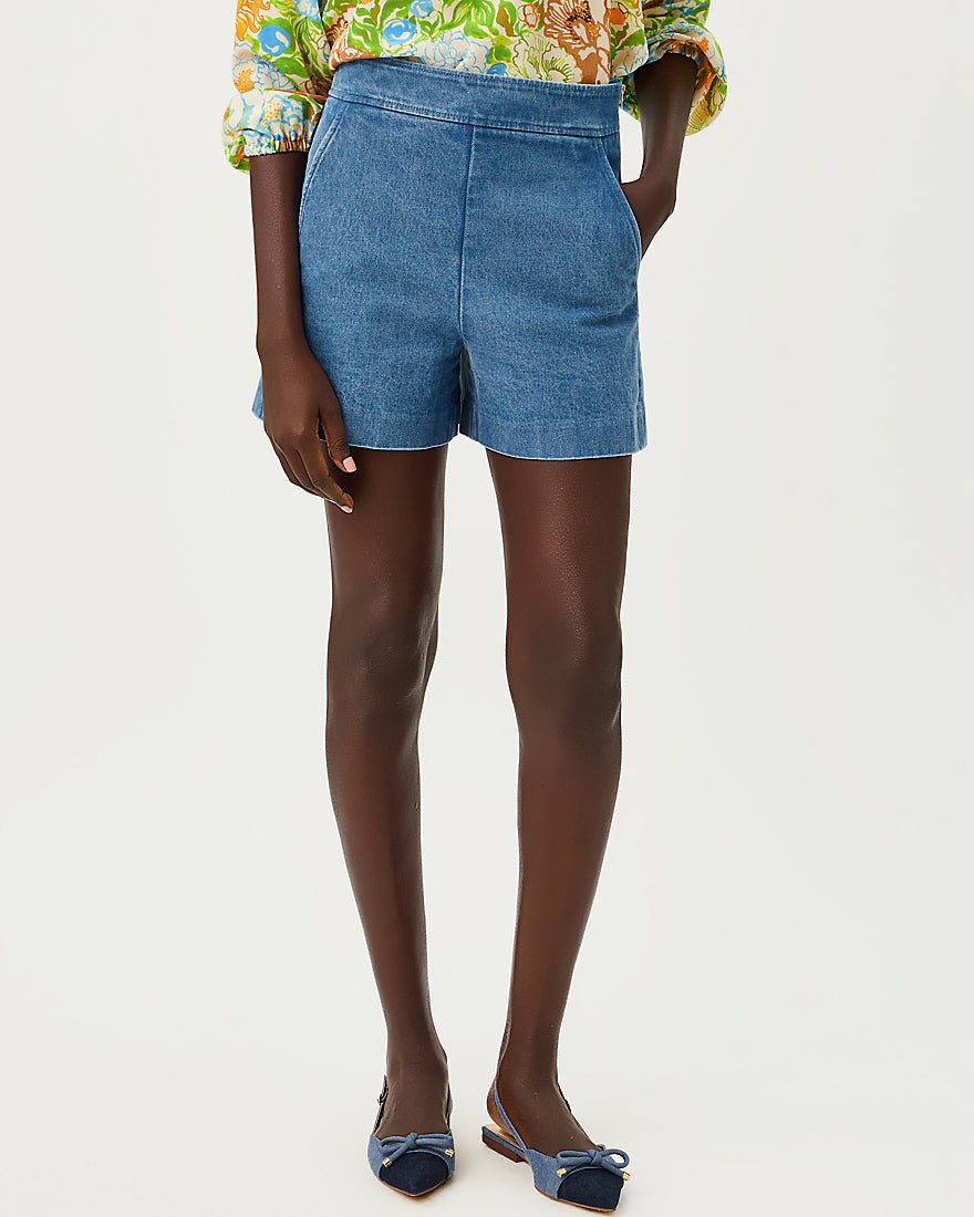 Lilly Pulitzer - Sarissa Stretch Denim Short - Sympeony Wash