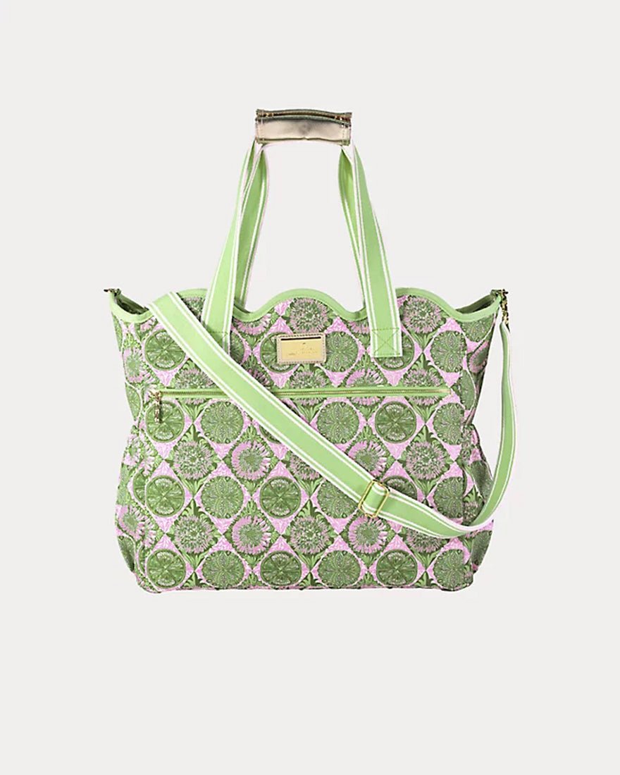 Lilly Pulitzer - Scallop Cooler Tote - Oleander Pink Tropical Tiles
