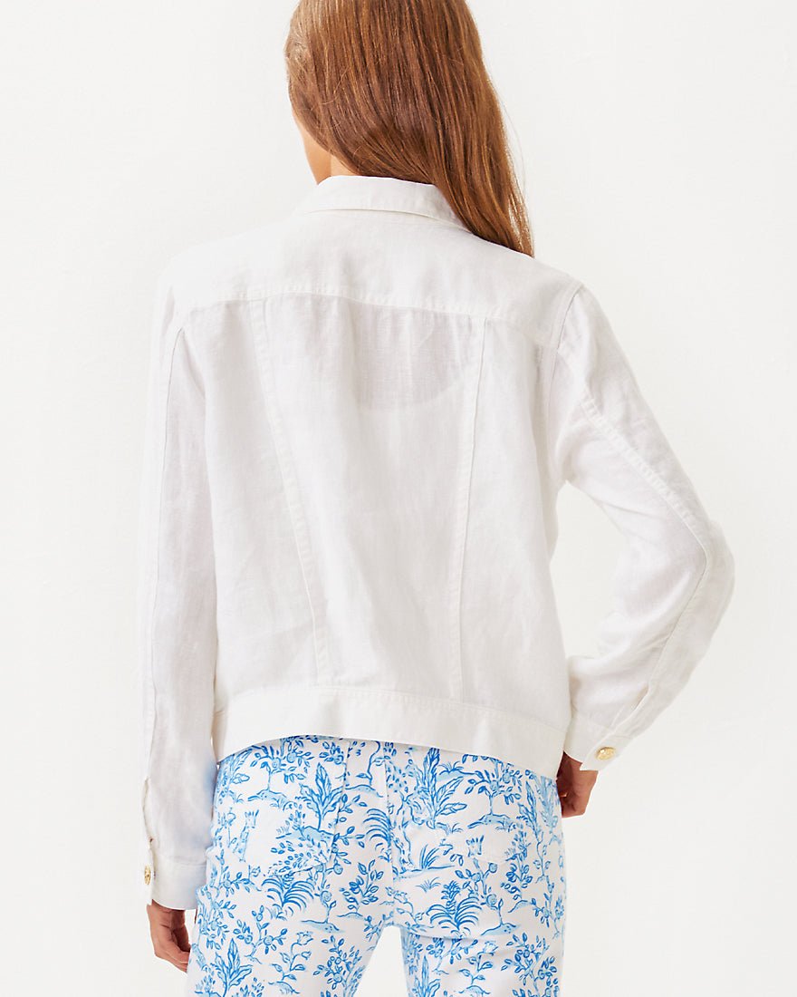 Lilly Pulitzer - Seaspray Linen Jacket - Resort White