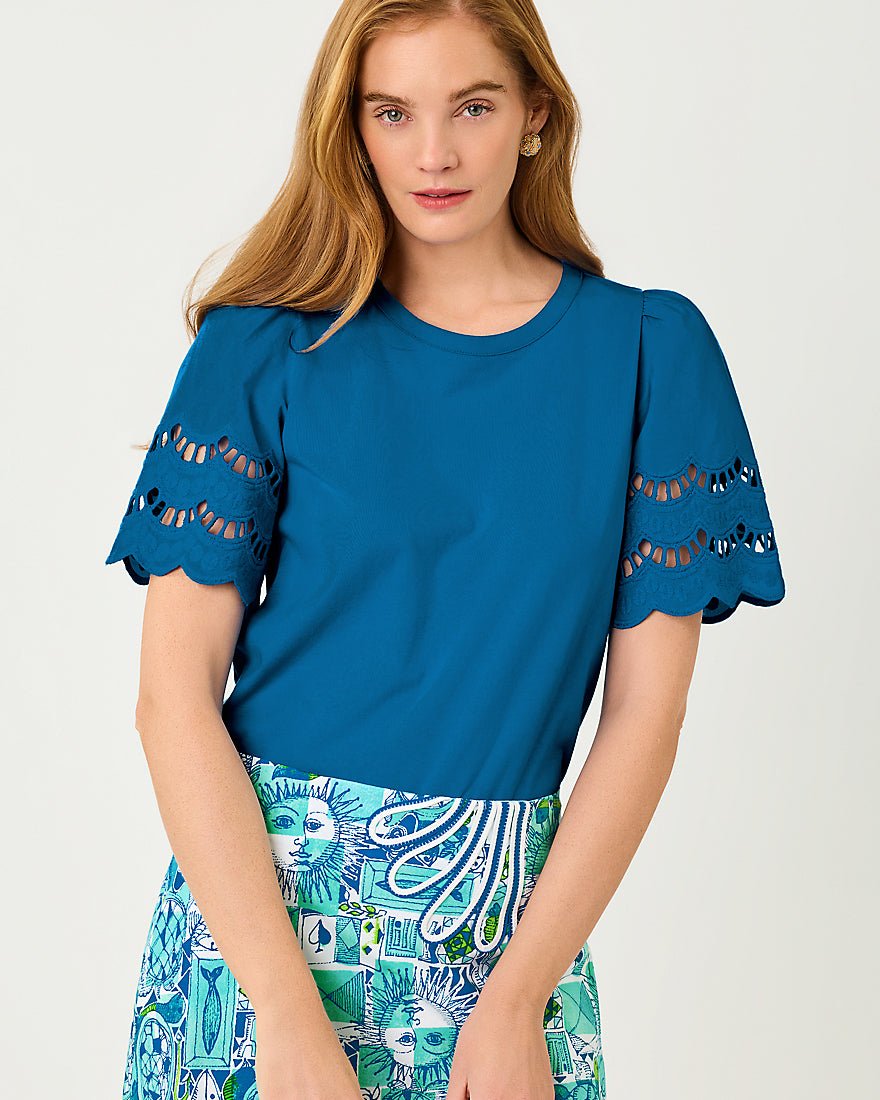 Lilly Pulitzer - Sebene Knit Top - Nassau Blue