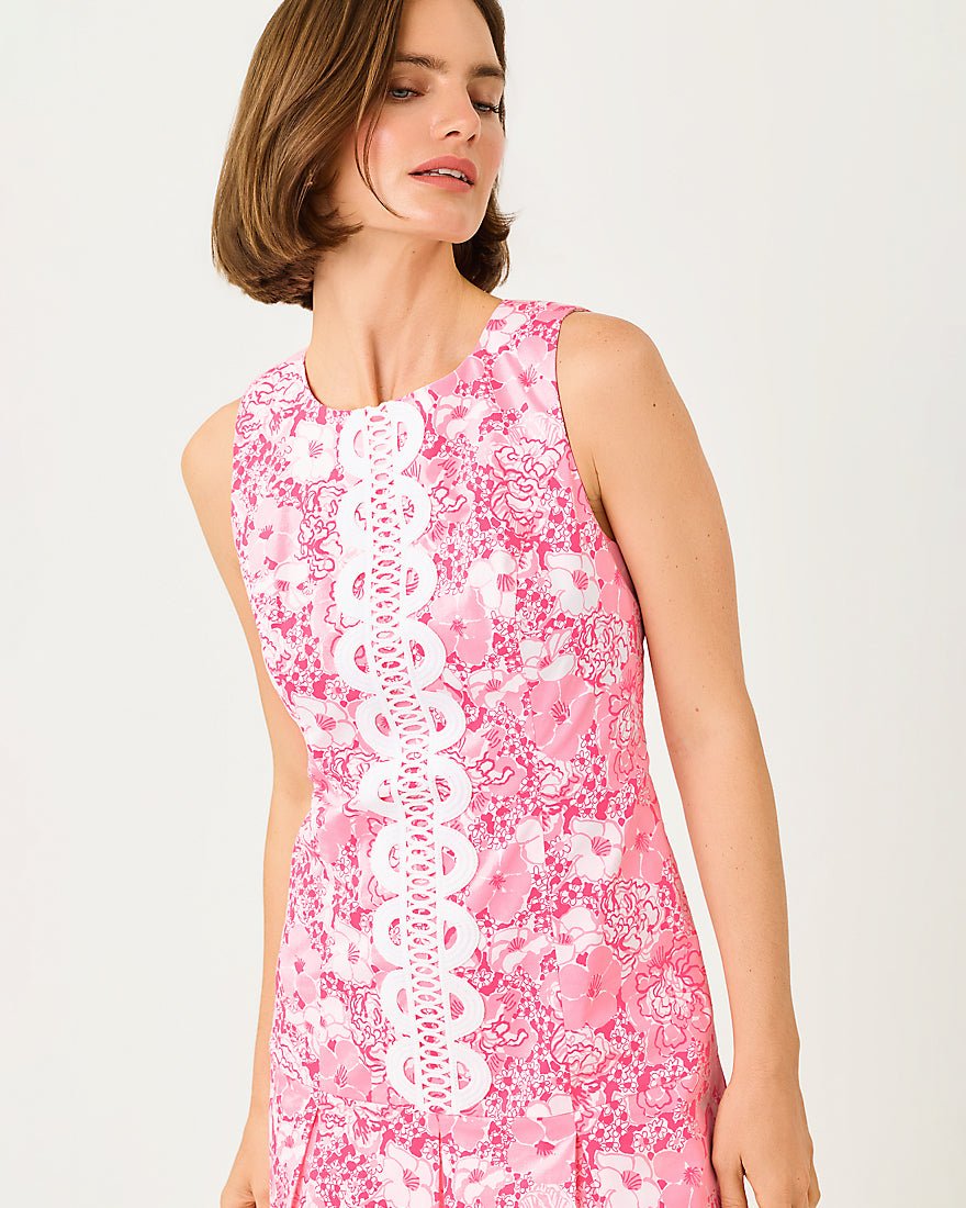 Lilly Pulitzer - Shaina Skirted Romper - Conch Shell Pink Burst Of Joy