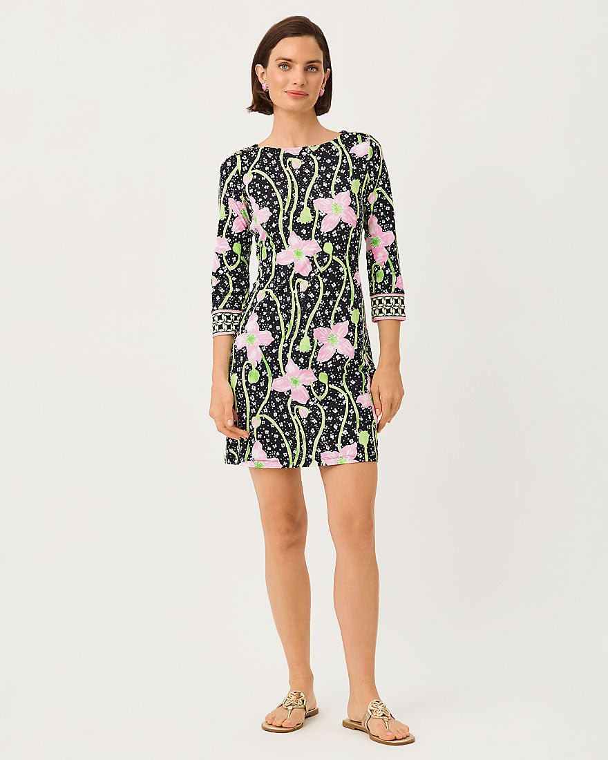 Lilly Pulitzer - Short Seralina Upf 50 Plus Dress - Onyx Blushing Blooms